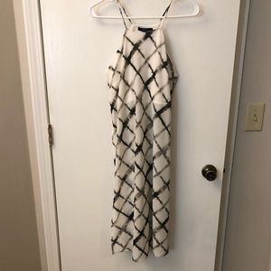 Snakeskin long tank top with side slit